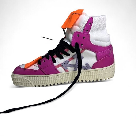 OFF-WHITE Women's Sneakers Off-Court 3.0 High-Top Fuschia Pink sz 36 NWOT - Picture 10 of 14